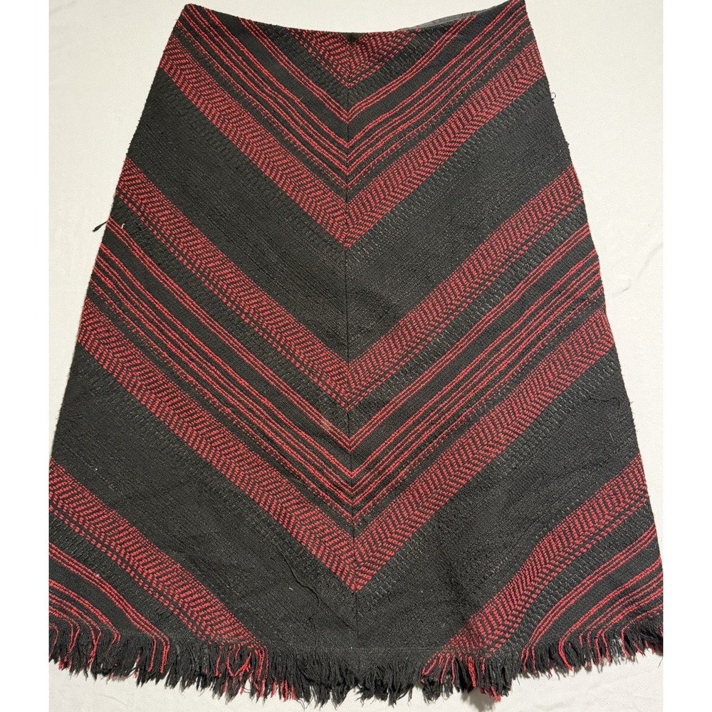y2k forever 21 red and black blanket skirt, women's large